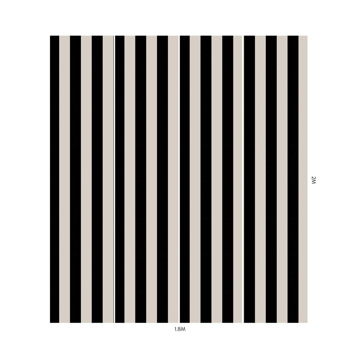 MONO STRIPE Wallpaper - Off Black/Oyster