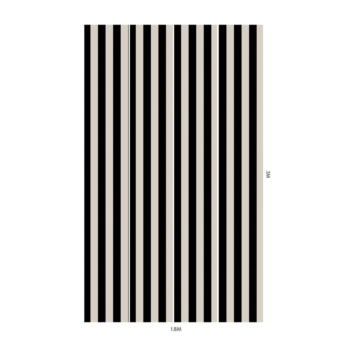 MONO STRIPE Wallpaper - Off Black/Oyster