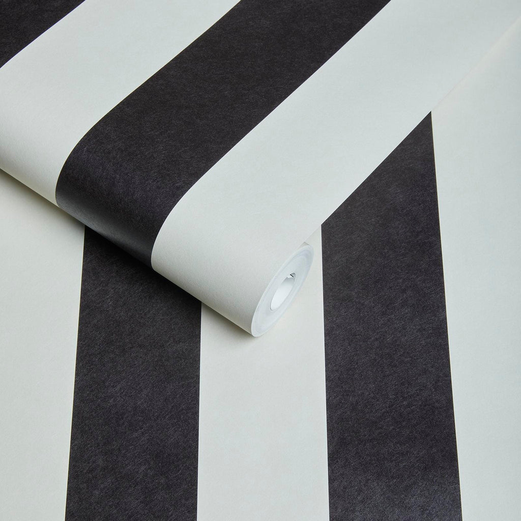 MONO STRIPE Wallpaper - Off Black/Oyster
