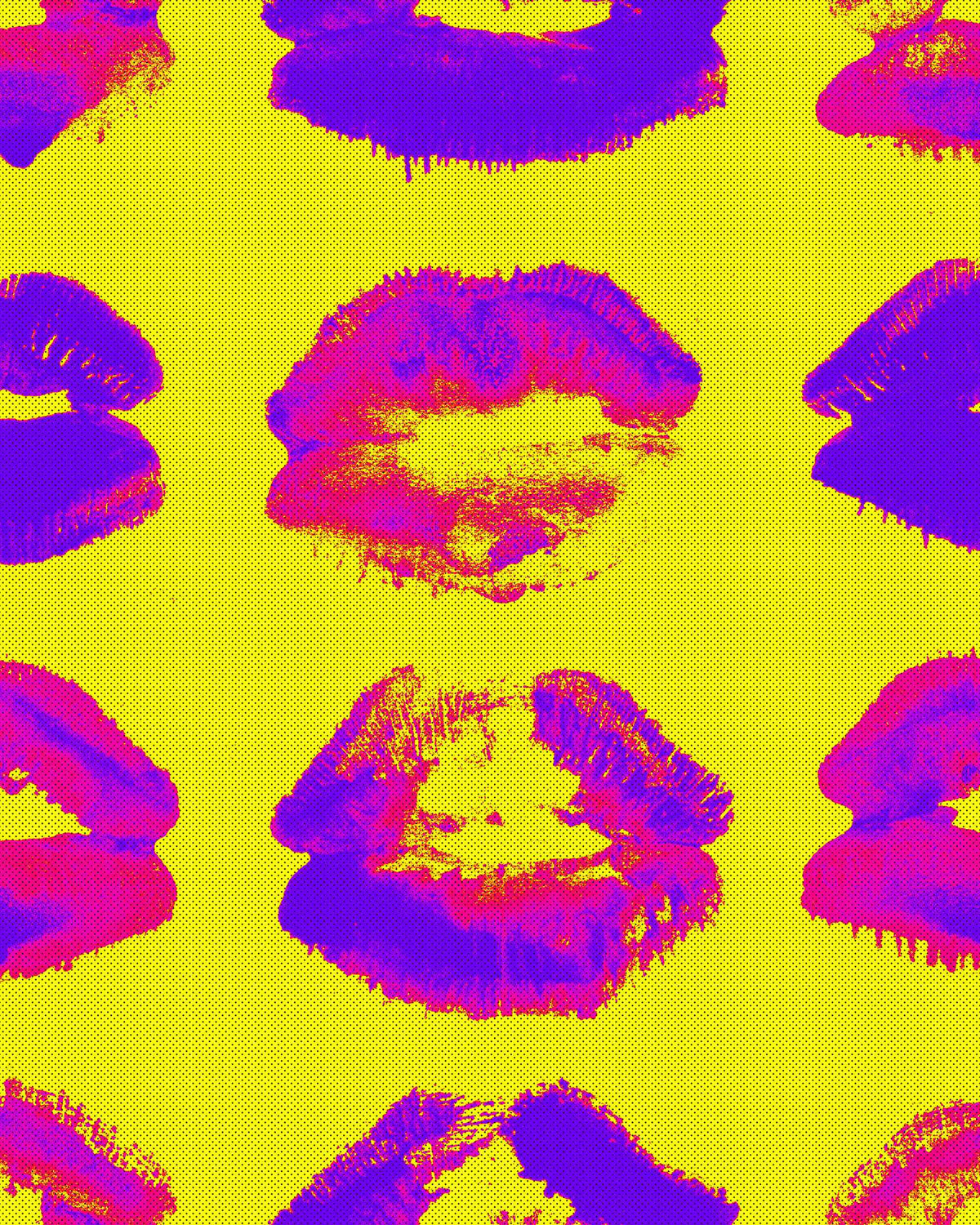 NEON KISS WALLPAPER