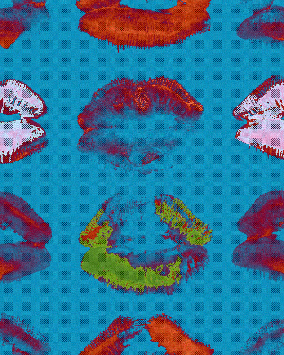 NEON KISS WALLPAPER