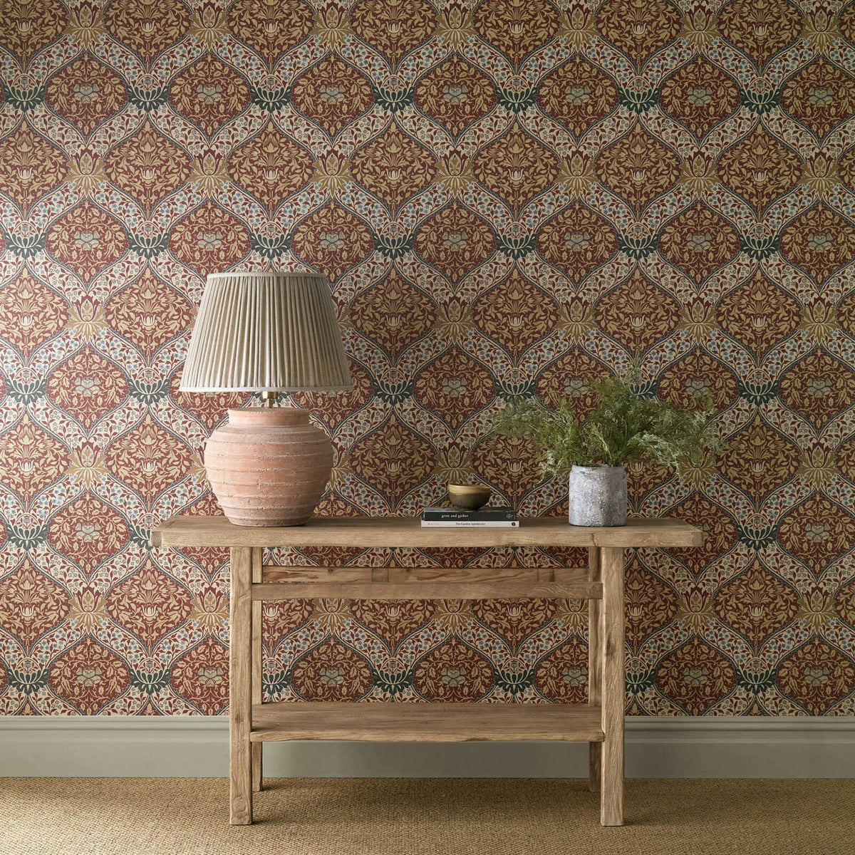 Norbury in Slate/Madder by Morris & Co.