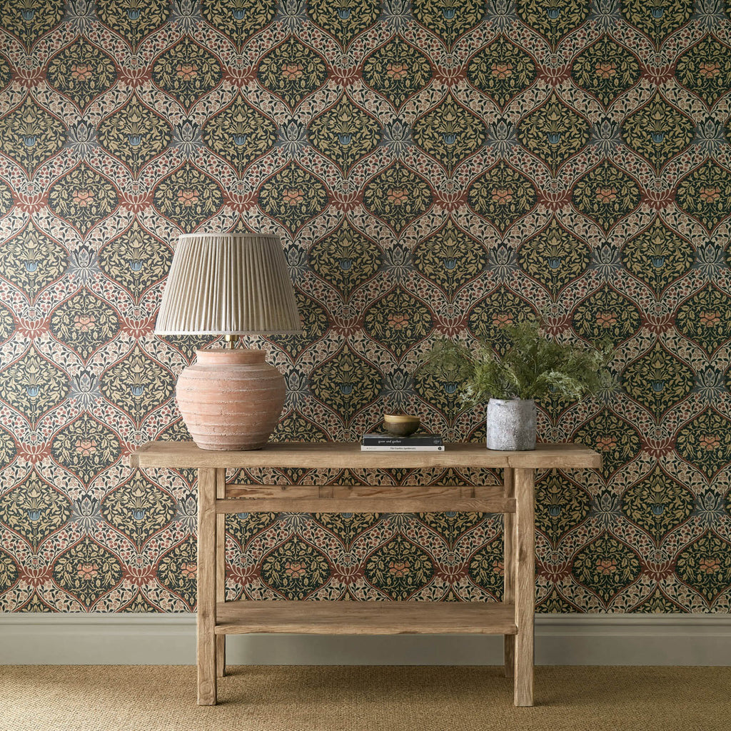 Norbury in Brick/Teal by Morris & Co.