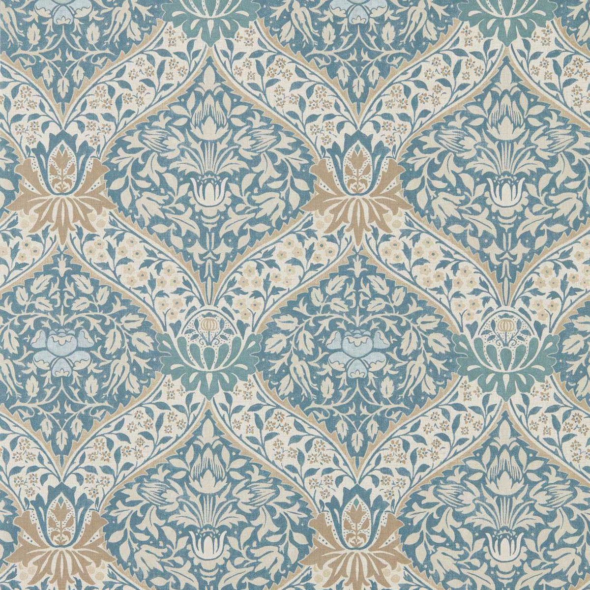 Norbury in Woad/Linen by Morris & Co.