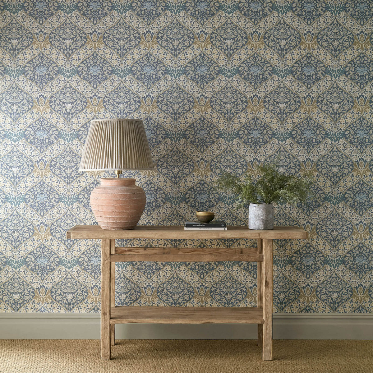 Norbury in Woad/Linen by Morris & Co.
