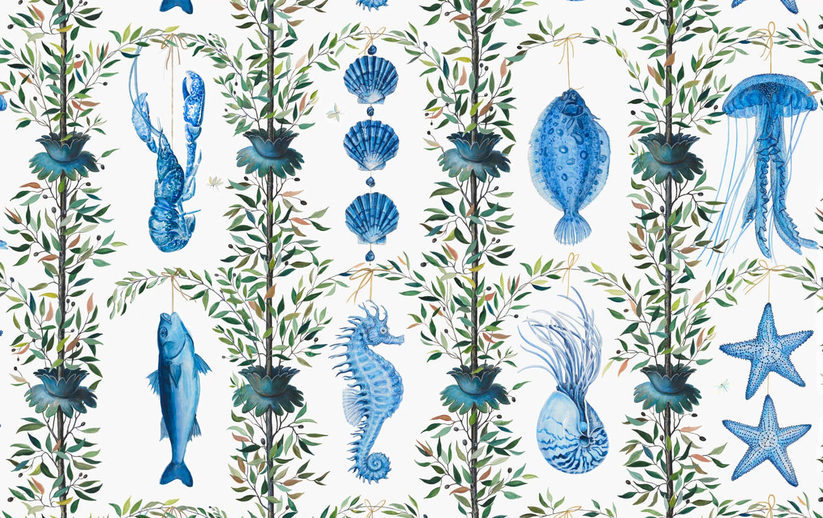 Bonne peche wallpaper in Bleu