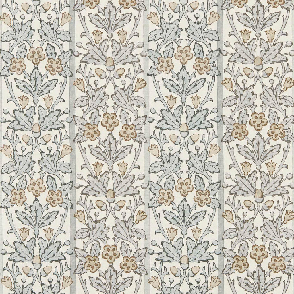 Oak & Blossom in Mineral Blue/Linen by Morris & Co.