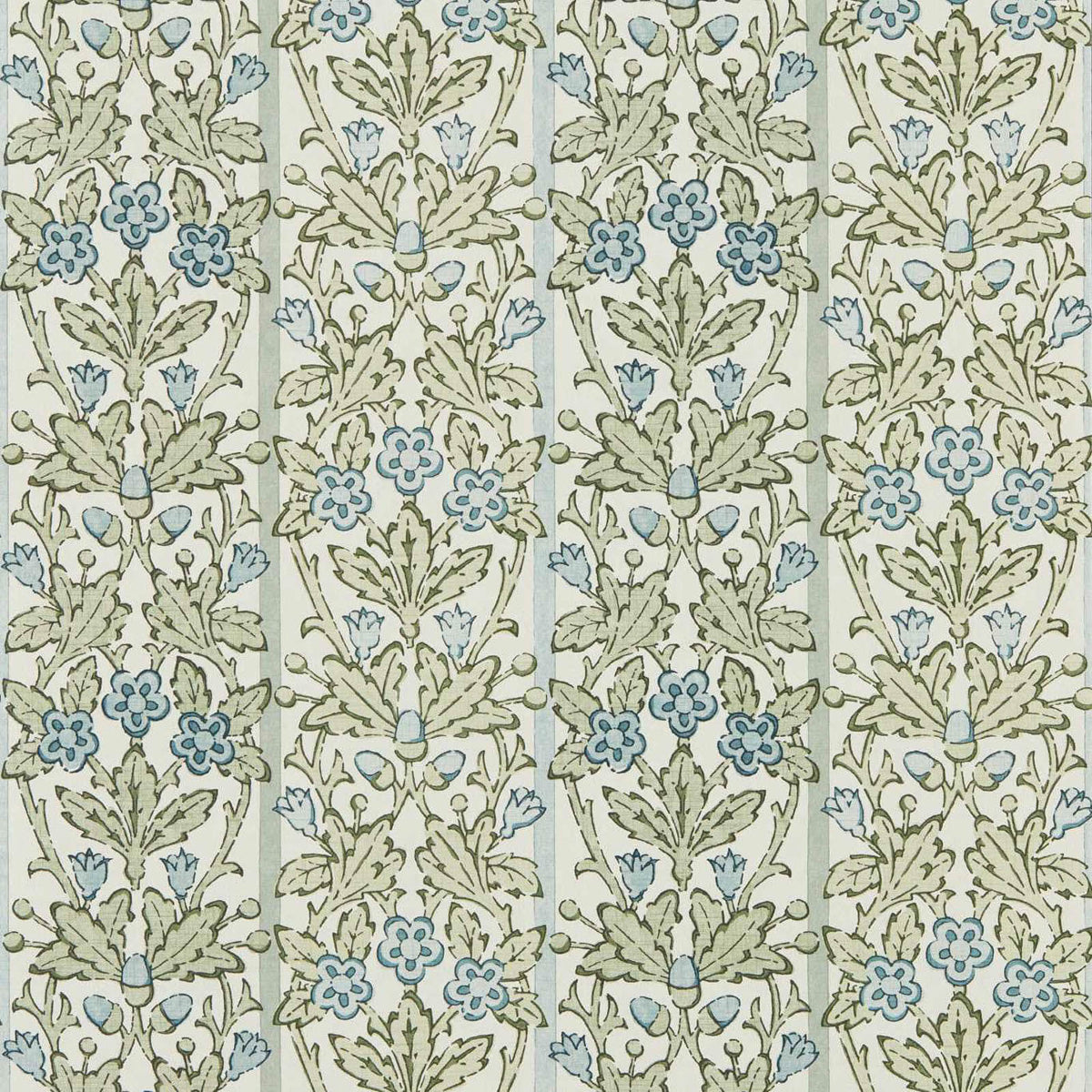 Oak & Blossom in Thyme/Woad by Morris & Co.