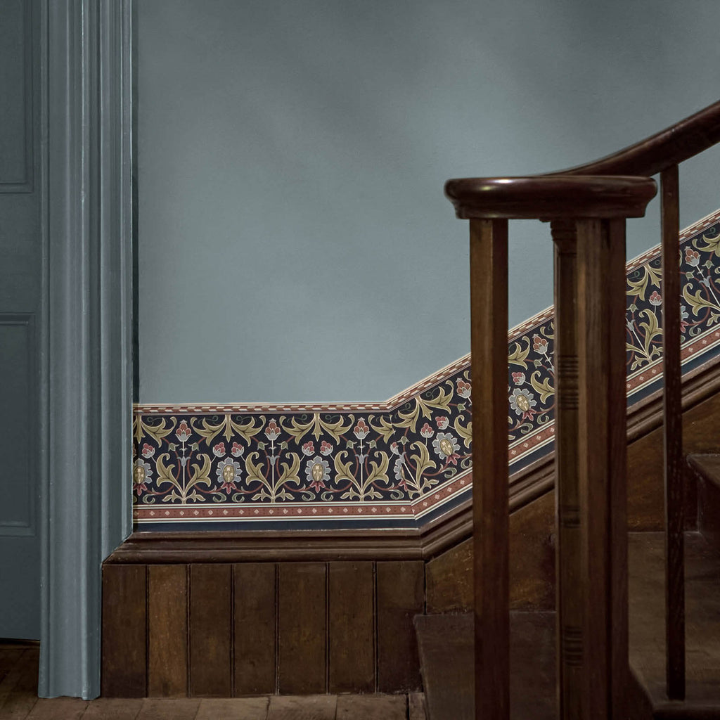 Ornamental Frieze in Indigo/Thyme by Morris & Co.