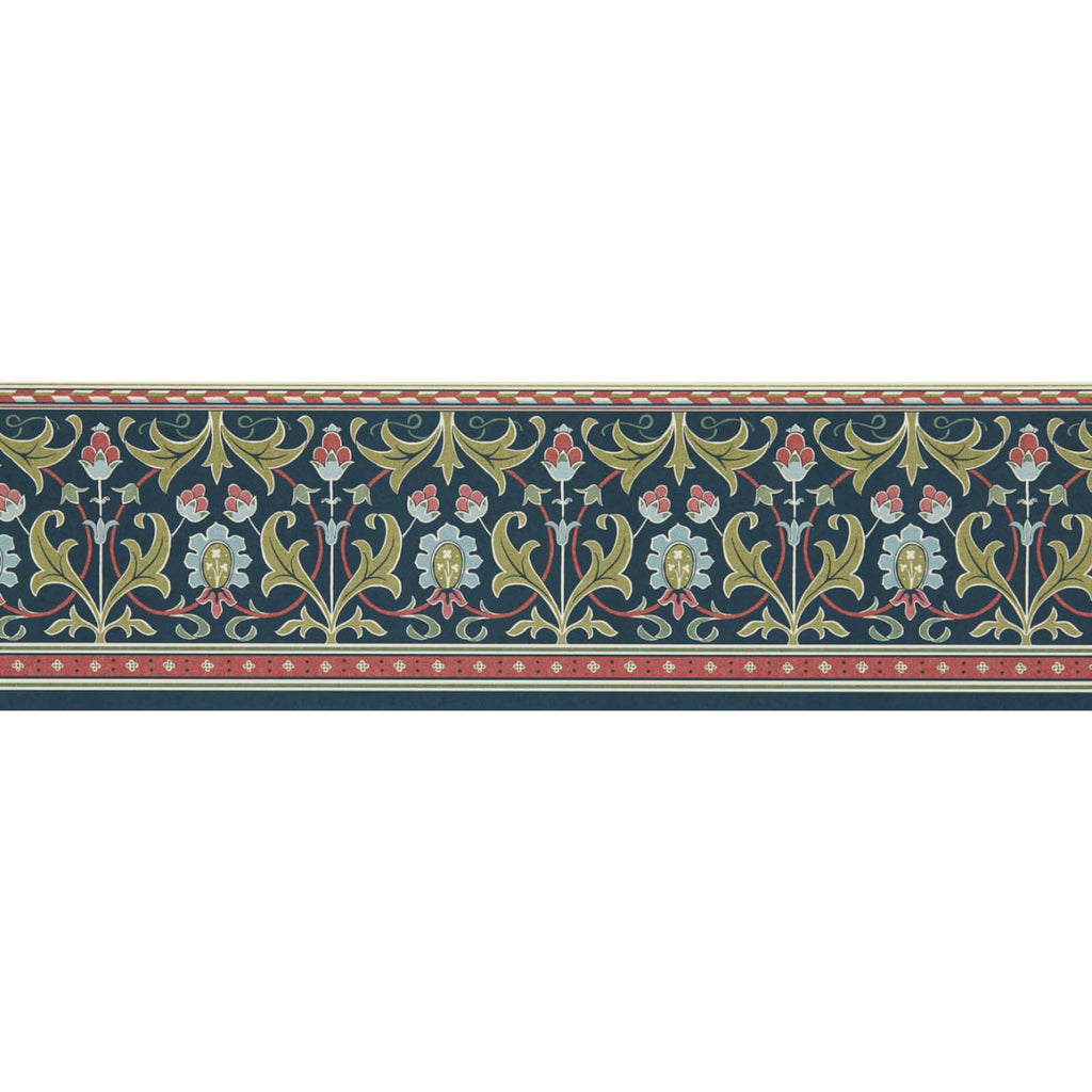 Ornamental Frieze in Indigo/Thyme by Morris & Co.