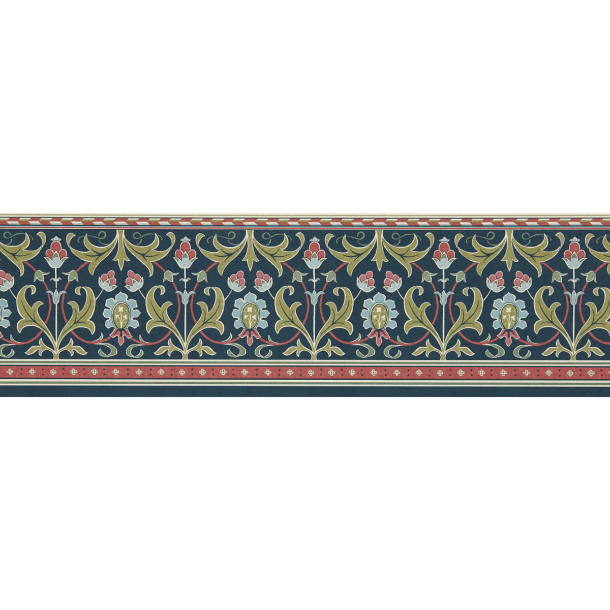 Ornamental Frieze in Indigo/Thyme by Morris & Co.