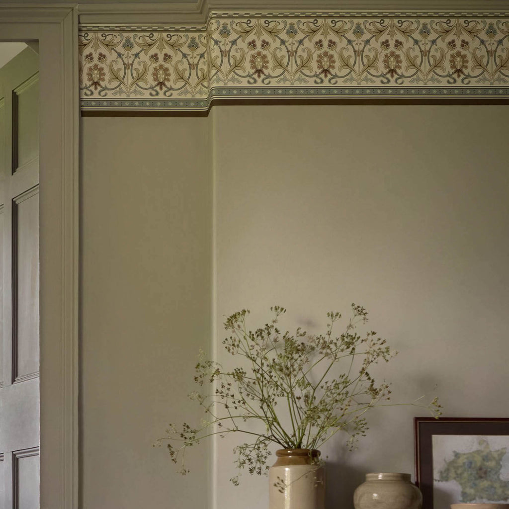 Ornamental Frieze in Linen/Woad by Morris & Co.