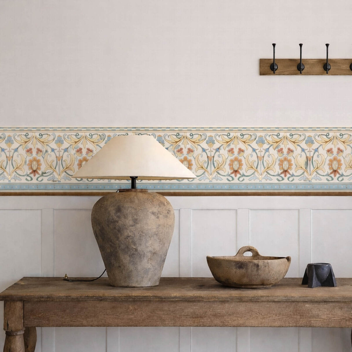 Ornamental Frieze in Linen/Woad by Morris & Co.