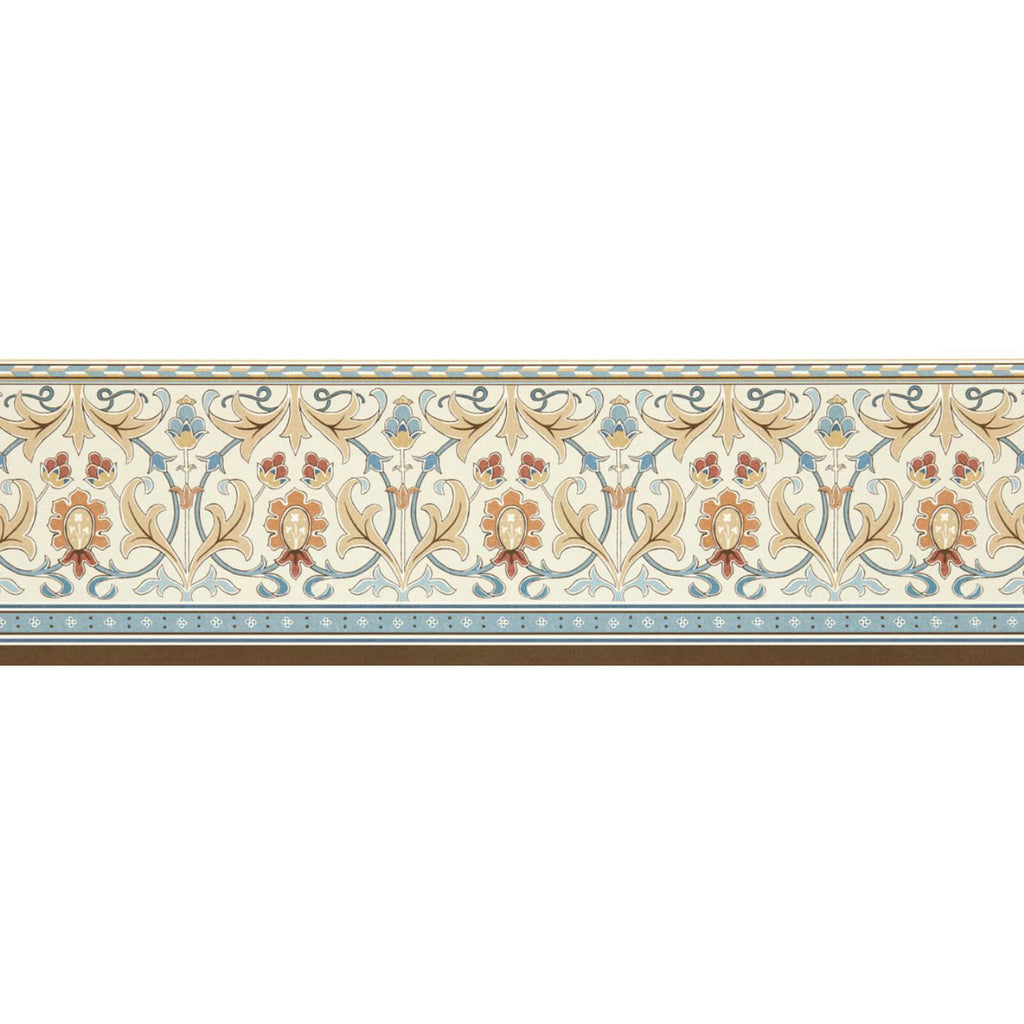 Ornamental Frieze in Linen/Woad by Morris & Co.