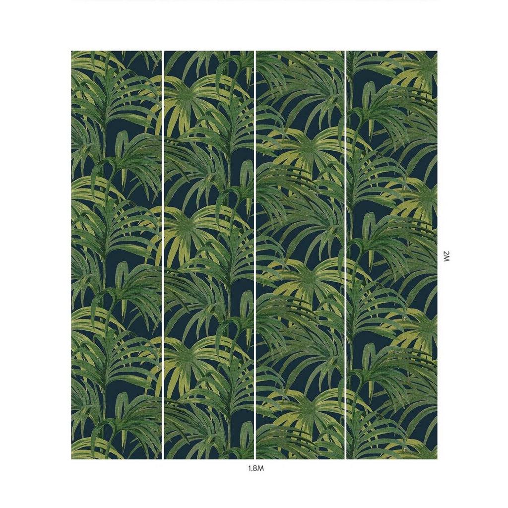 PALMERAL Wallpaper - Midnight & Green