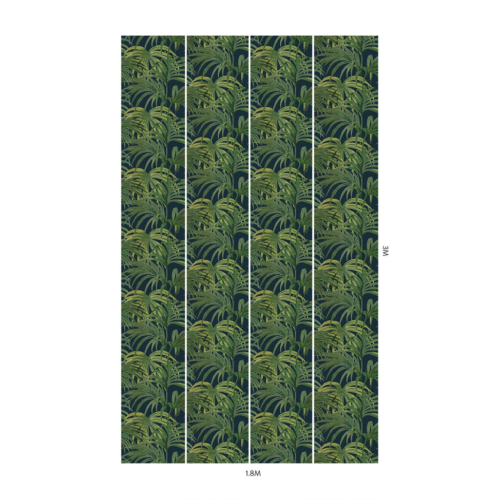 PALMERAL Wallpaper - Midnight & Green