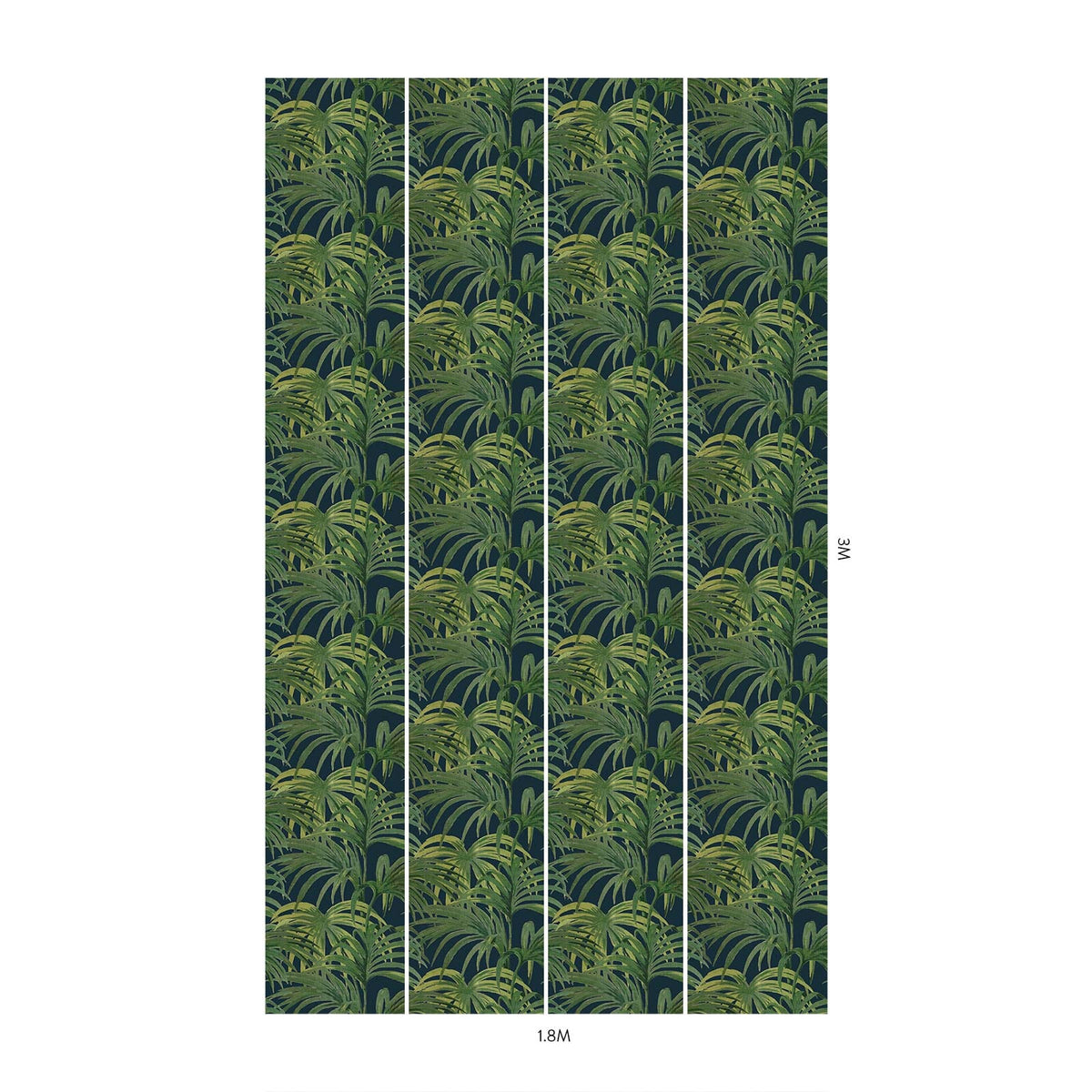 PALMERAL Wallpaper - Midnight & Green