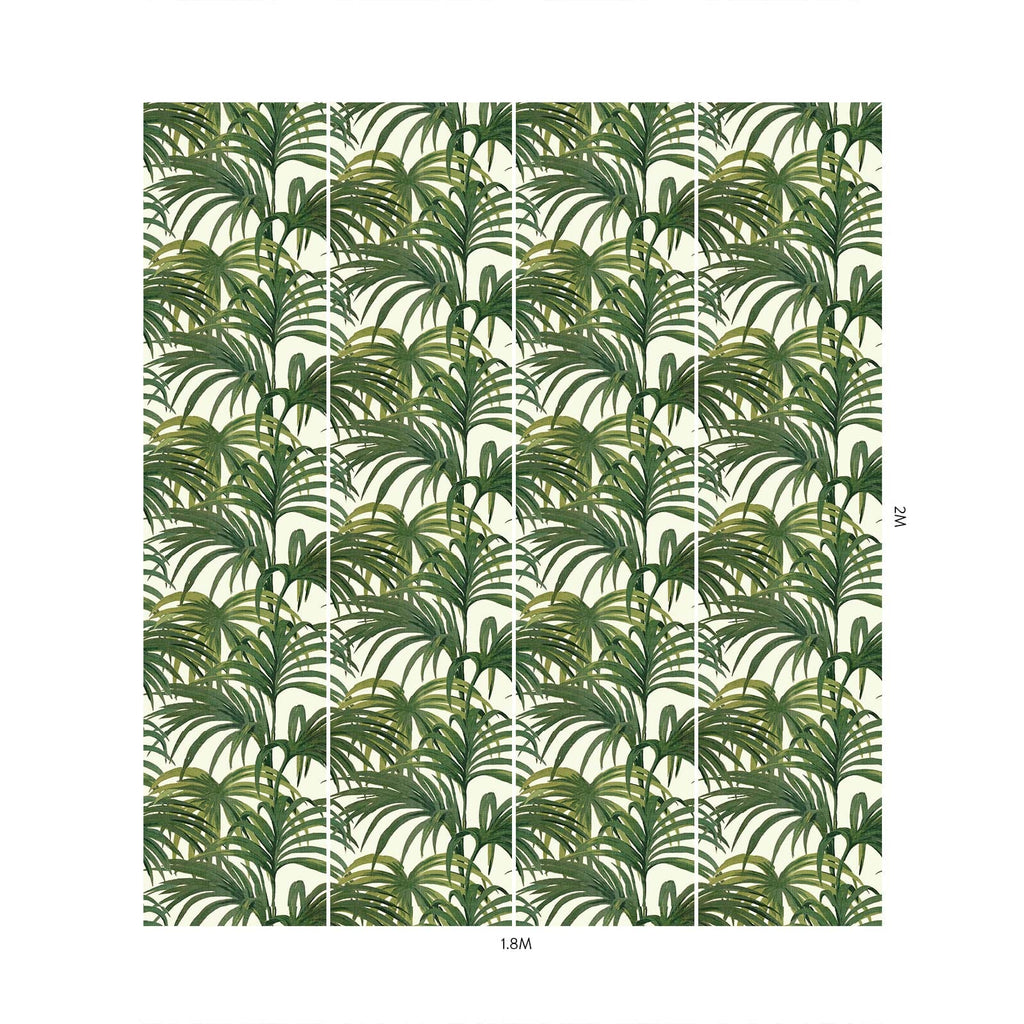 PALMERAL Wallpaper - Off White & Green