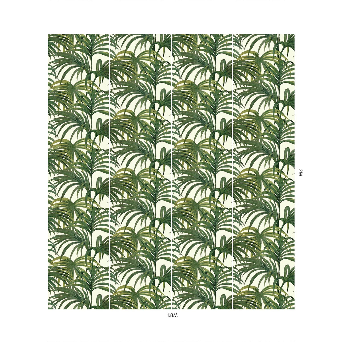 PALMERAL Wallpaper - Off White & Green