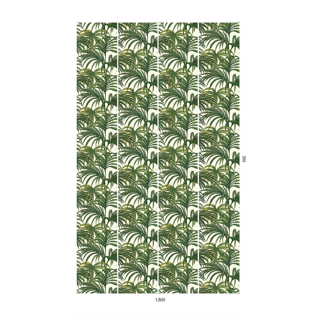 PALMERAL Wallpaper - Off White & Green