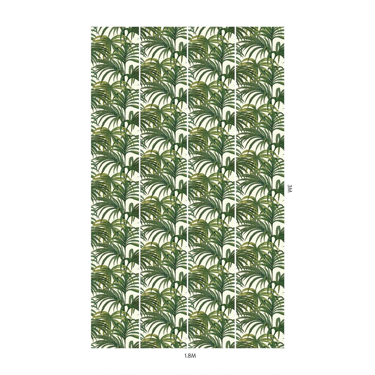 PALMERAL Wallpaper - Off White & Green