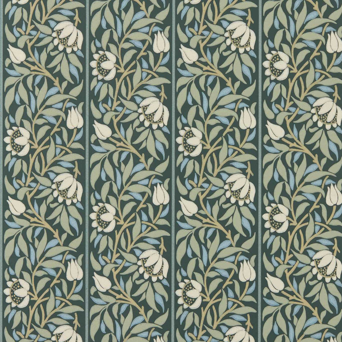 Peony Trellis in Bayleaf/Slate by Morris & Co.