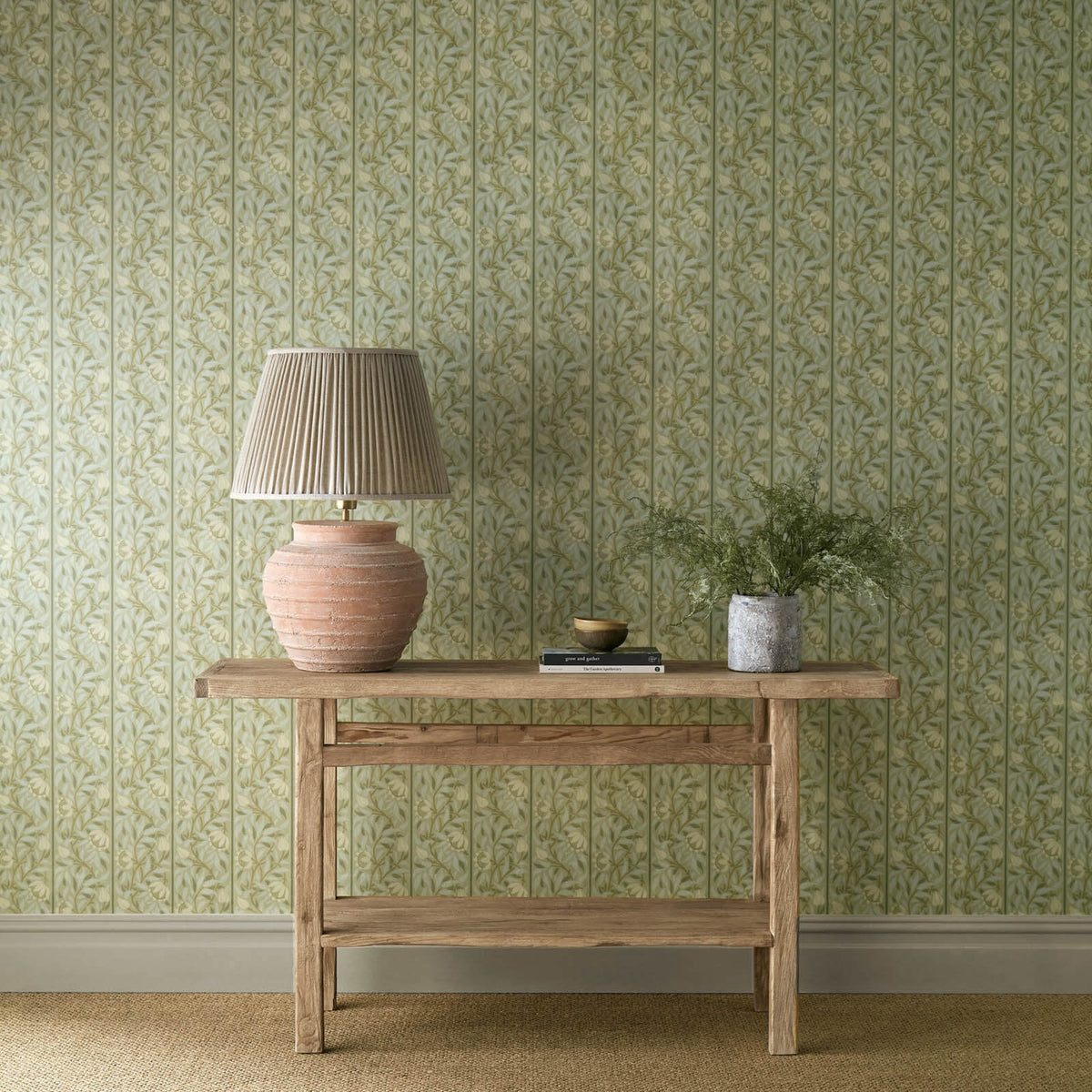 Peony Trellis in Sage by Morris & Co.
