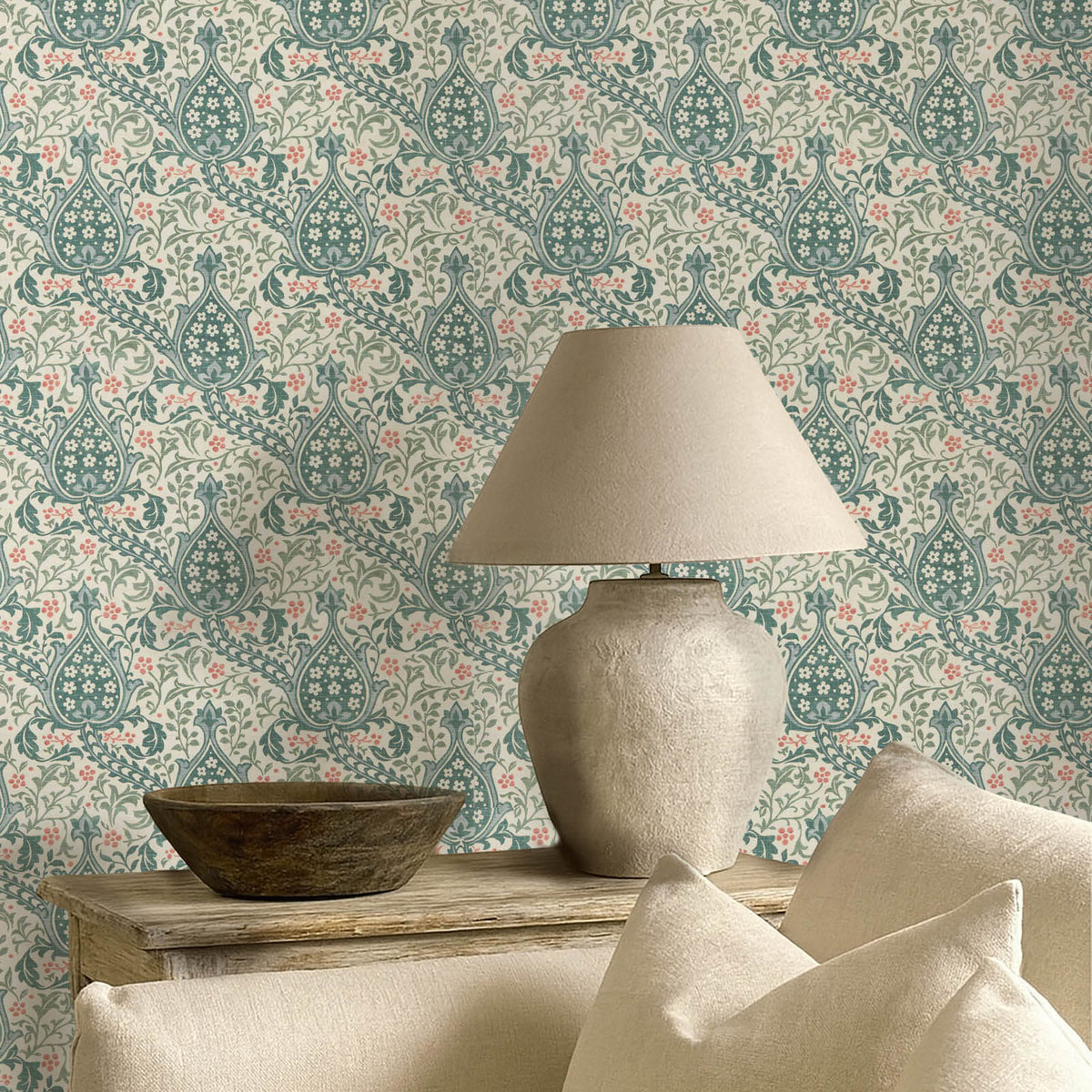 Persian Tulip in Teal by Morris & Co.