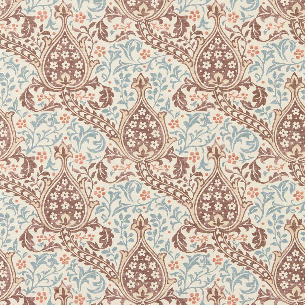 Persian Tulip in Umber/Mineral Blue by Morris & Co.