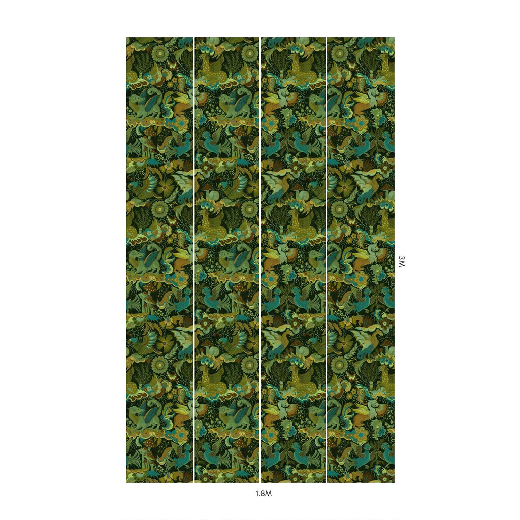 PHANTASIA Wallpaper - Emerald Green