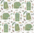 Jardins parisiens wallpaper in Vert jardin
