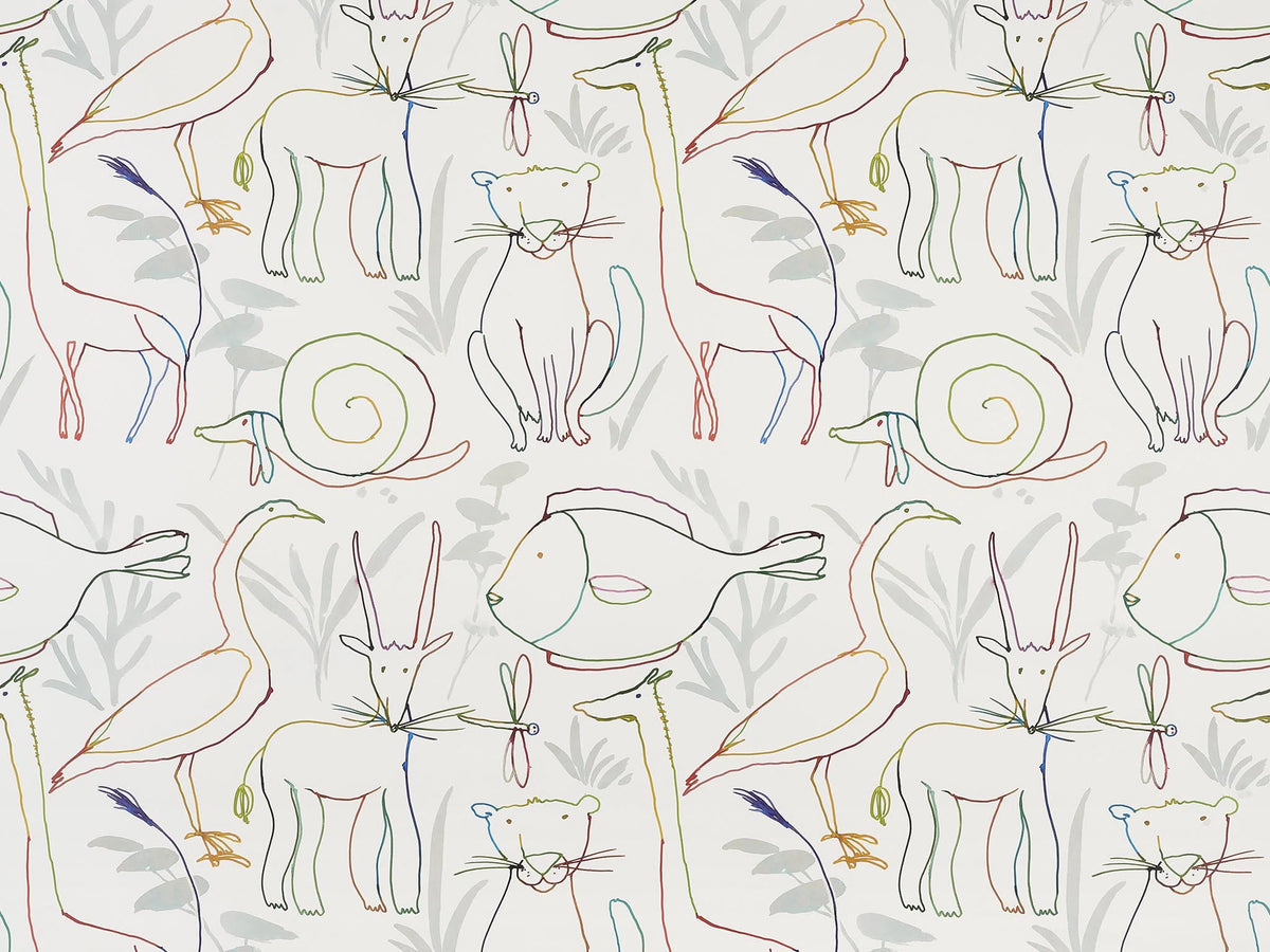 Bestiaire enchante wallpaper in Multicolore
