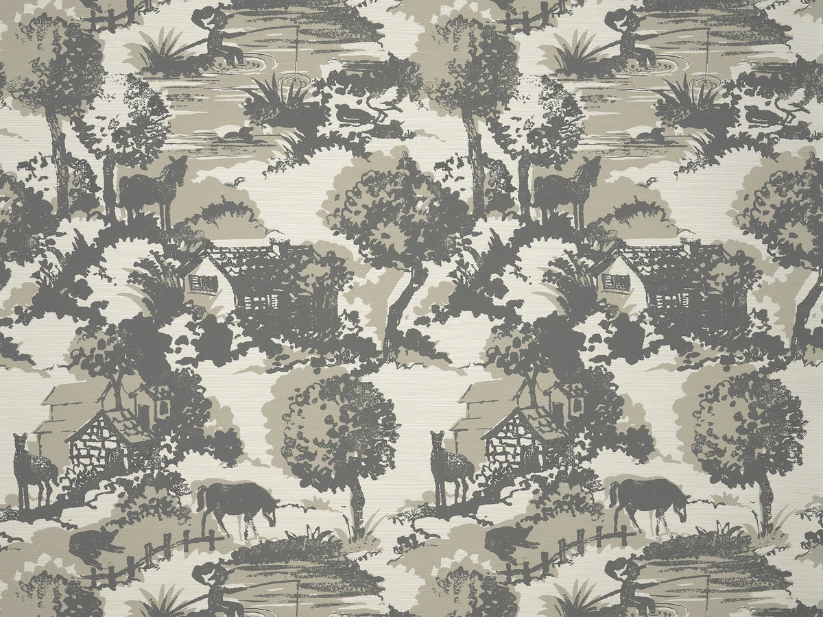 Mortagne wallpaper in Fusain