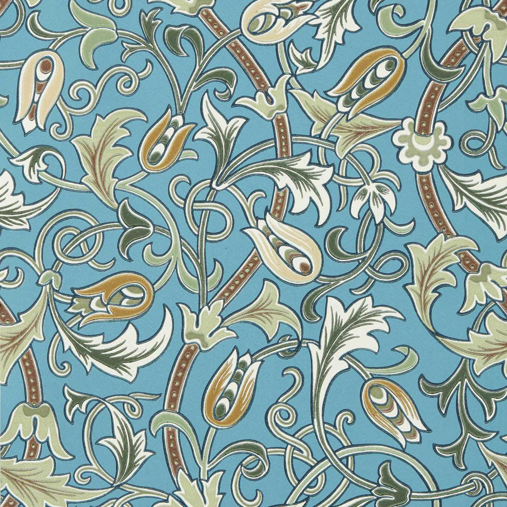 Scrolling Tulip in Woad/Thyme by Morris & Co.