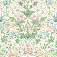 Load image into Gallery viewer, Simply Strawberry Thief Wallpaper - COCHINEAL PINK