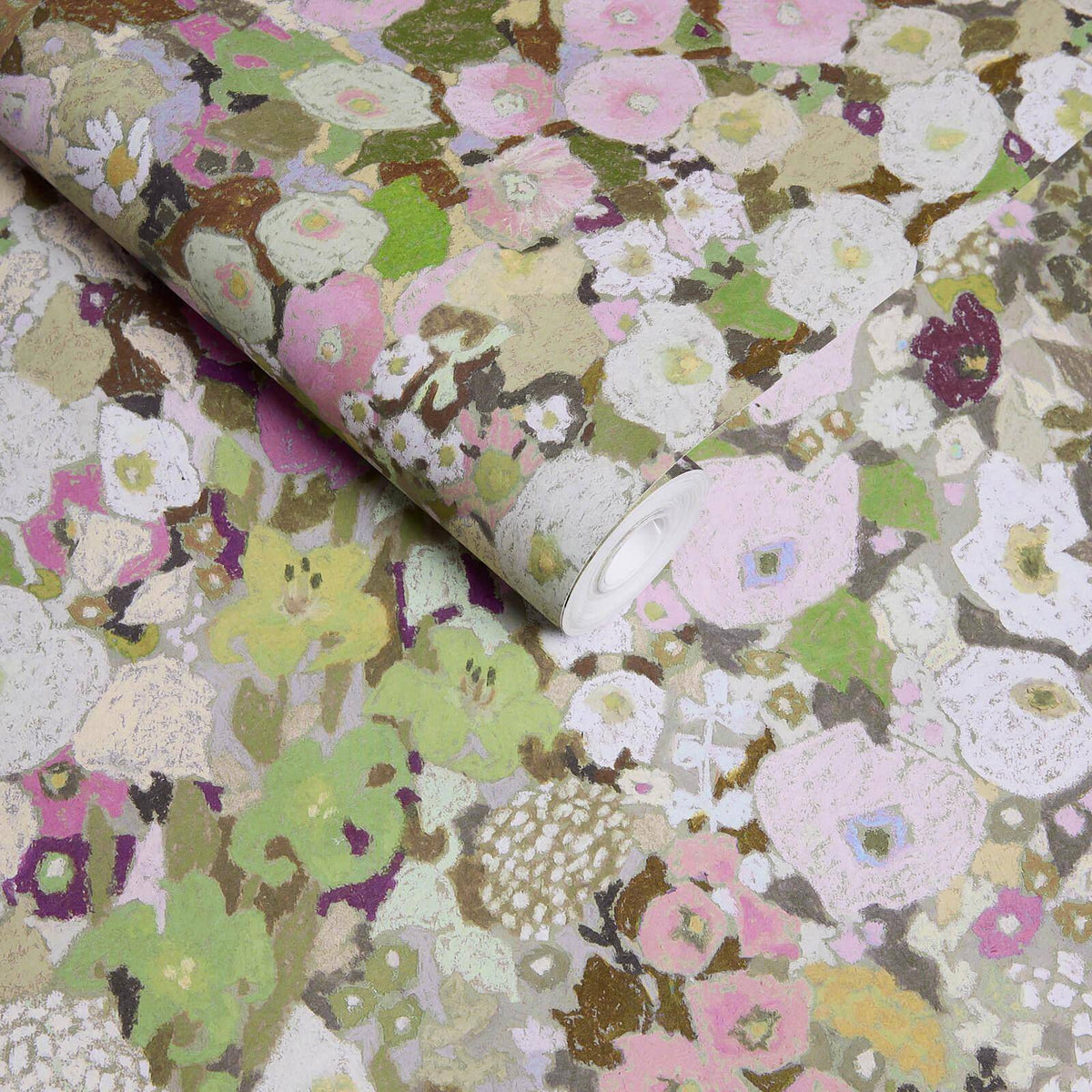 HOLLYHOCKS Wallpaper - Meadow