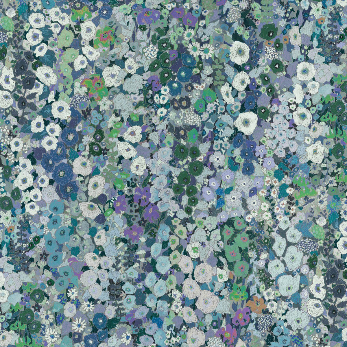 HOLLYHOCKS Wallpaper - Dew
