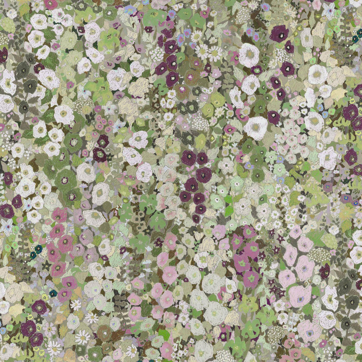 HOLLYHOCKS Wallpaper - Meadow
