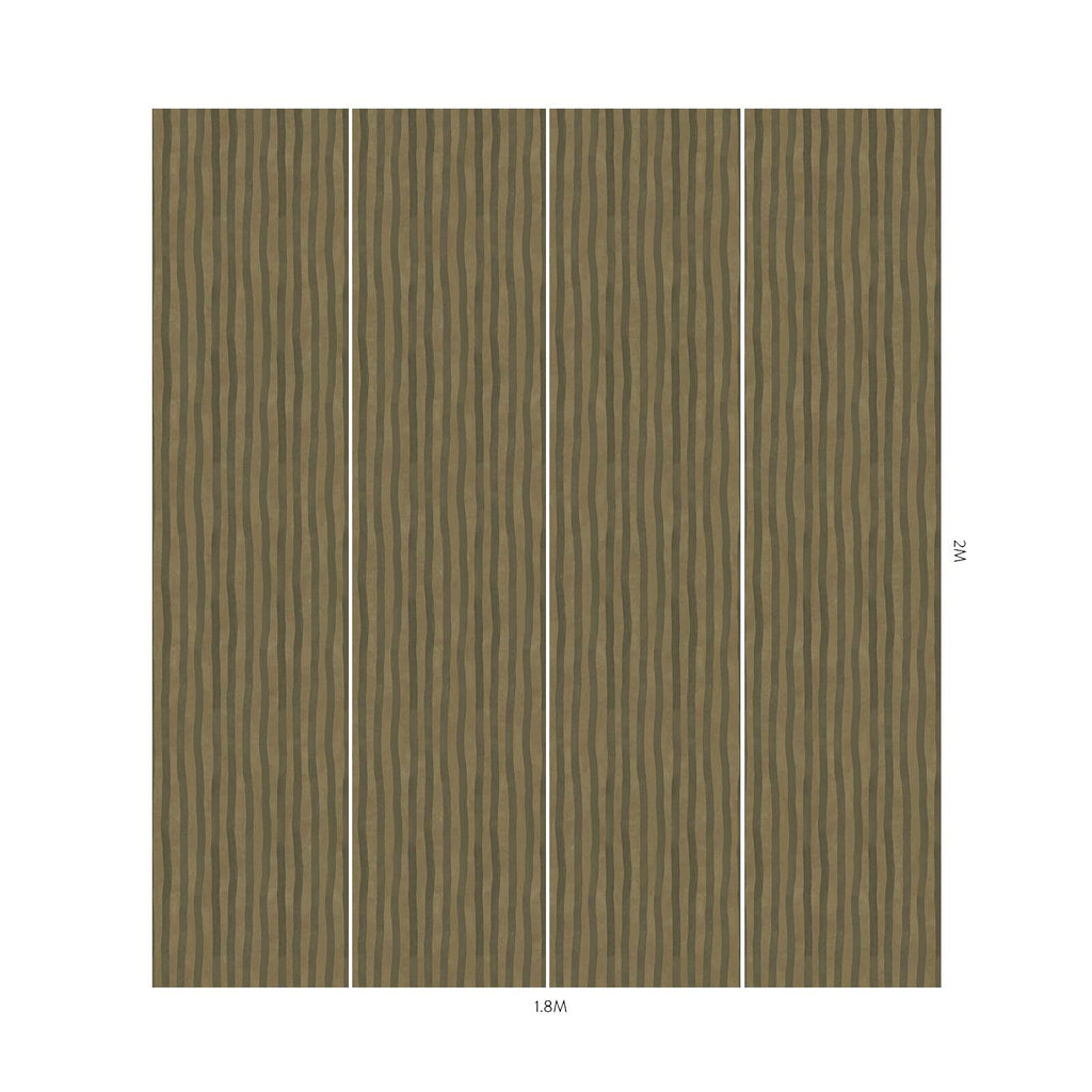 ARTIST'S STRIPE Wallpaper - Moss & Carex