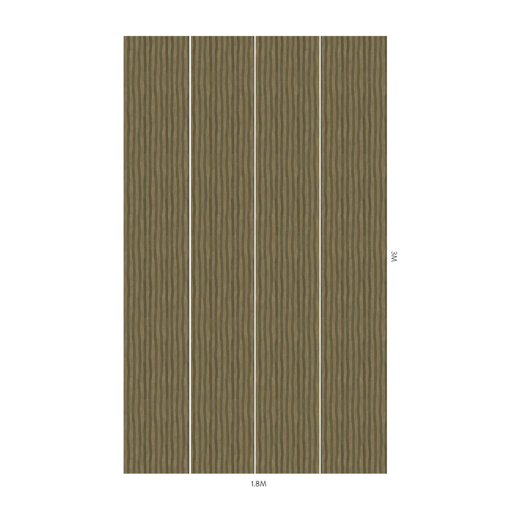 ARTIST'S STRIPE Wallpaper - Moss & Carex