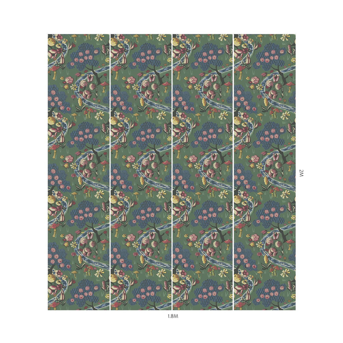 LONDON FIELDS Wallpaper - Nephrite
