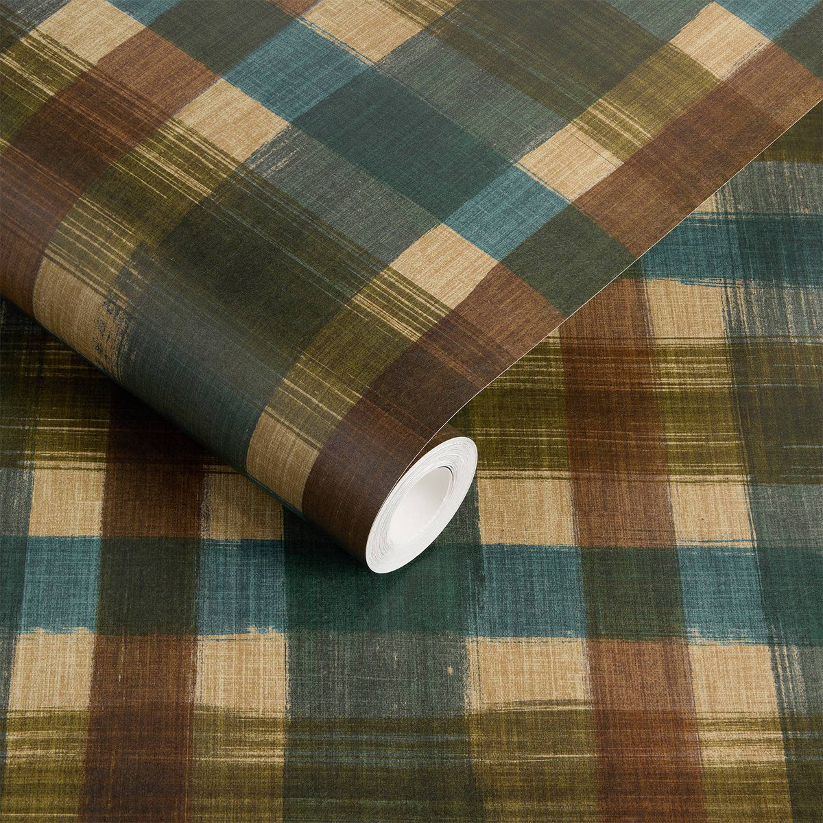 LONDON FIELDS CHECK Wallpaper - Cerulean