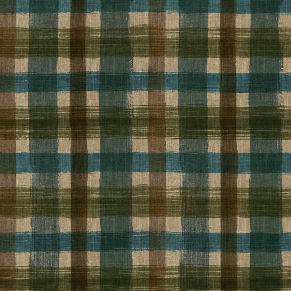 LONDON FIELDS CHECK Wallpaper - Cerulean