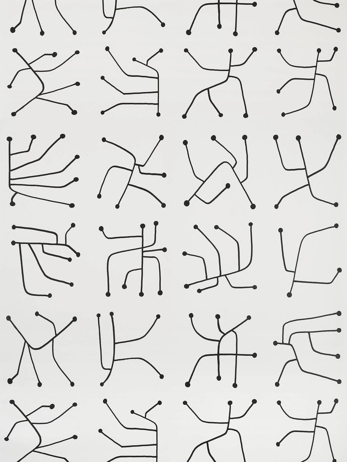 Vrillette wallpaper in Charbon