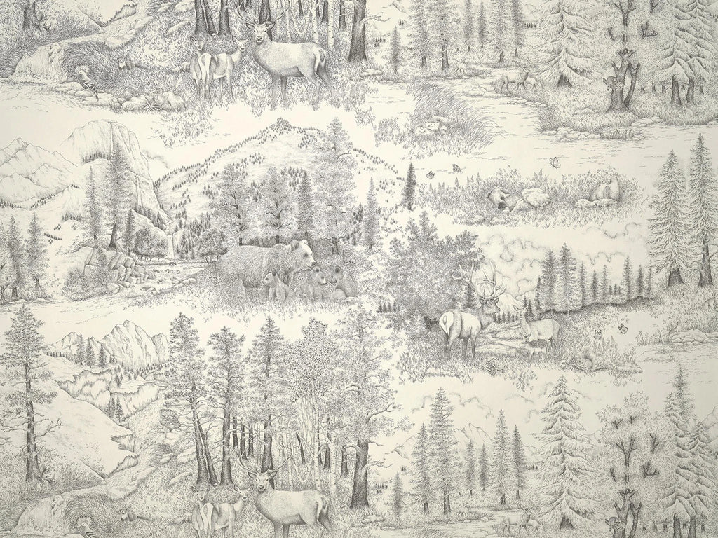 Caribou wallpaper in Fusain