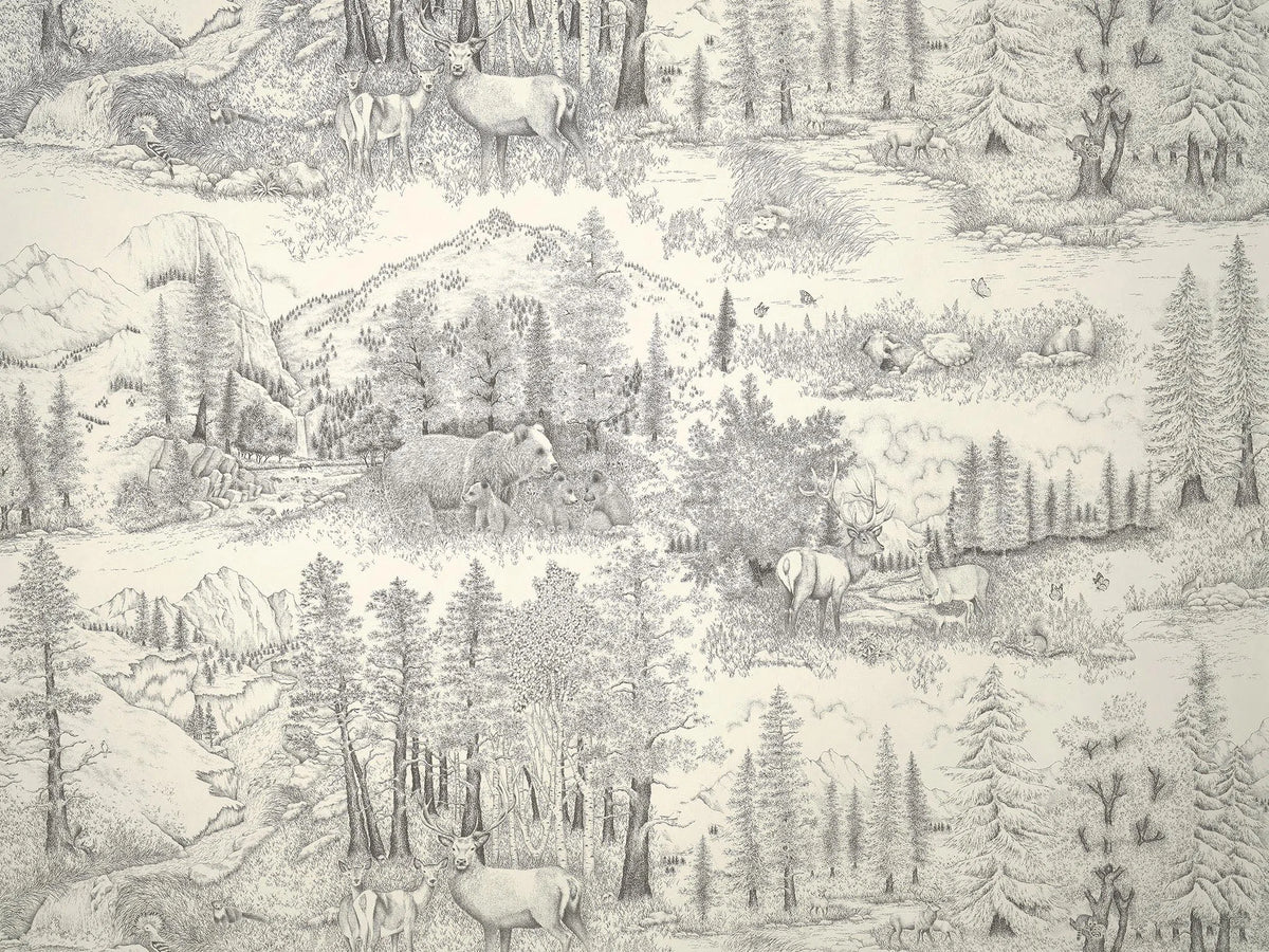 Caribou wallpaper in Fusain