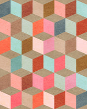 Load image into Gallery viewer, COLOURED GEOMETRY WALLPAPER