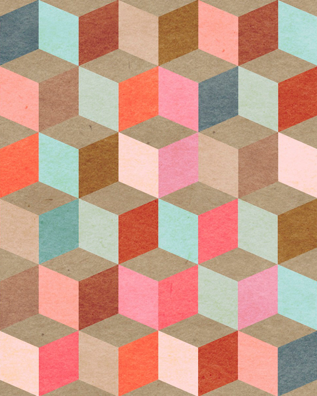 COLOURED GEOMETRY WALLPAPER