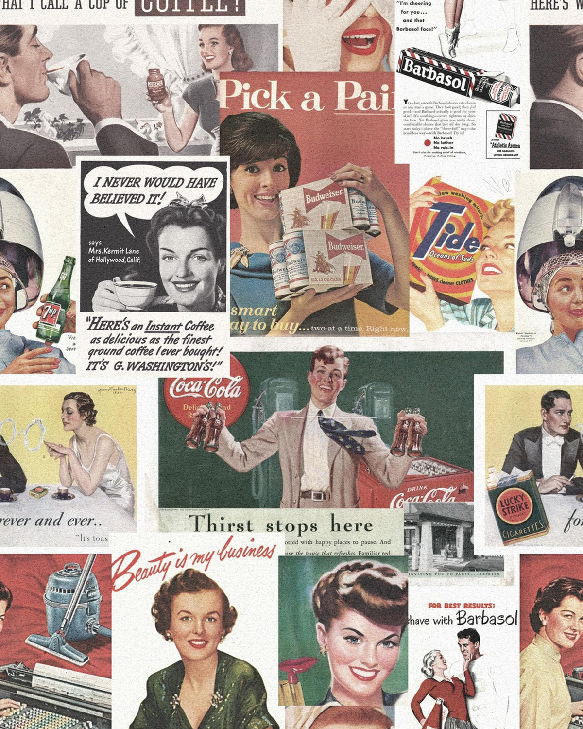 RETRO ADS WALLPAPER