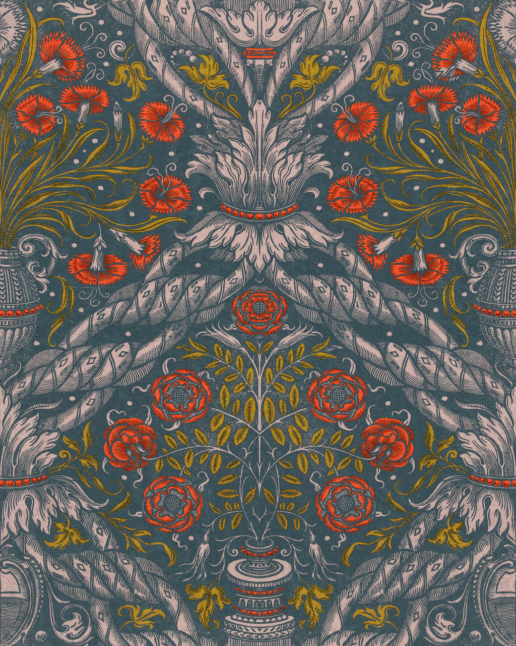 FLORAL ORNAMENT WALLPAPER